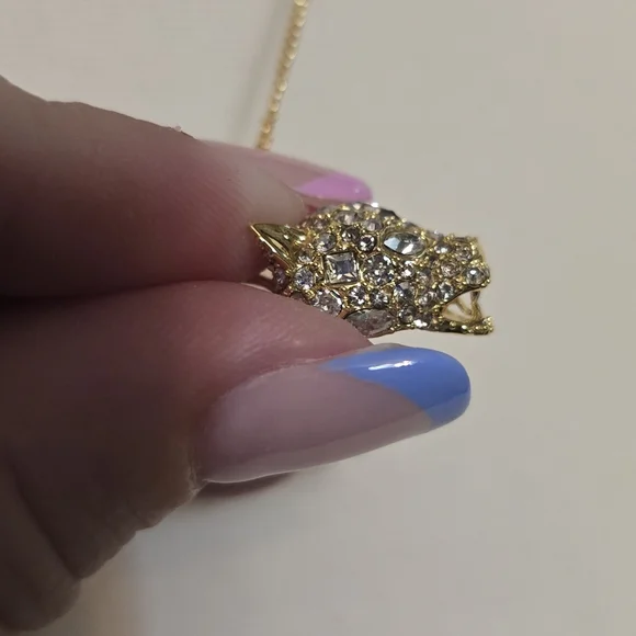Alexis Bittar Striking Gold Panther Pendant Necklace - Picture 4 of 7